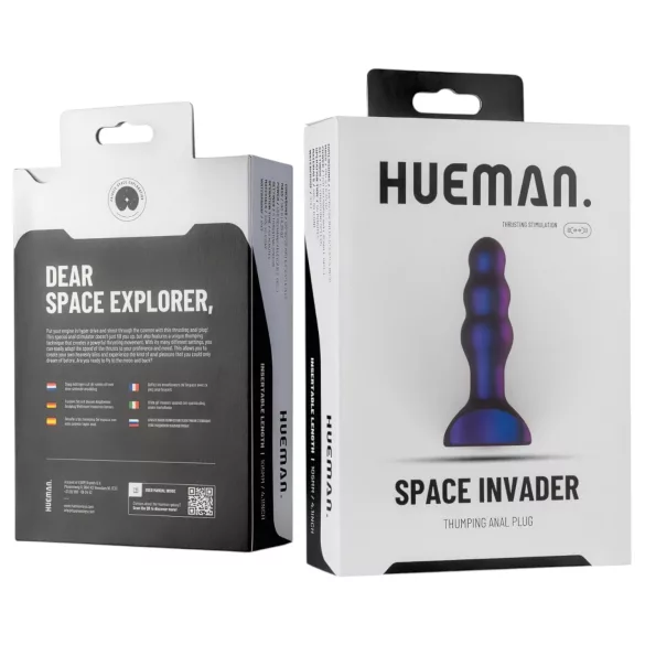 Hueman Space Inveder - oplaadbare anale vibrator (paars)