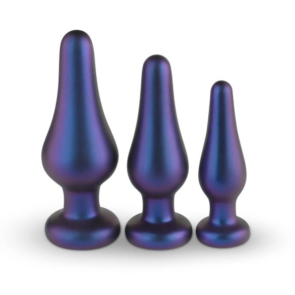 Hueman Comets - siliconen buttplug set - 3 stuks - paars