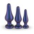 Hueman Comets - siliconen buttplug set - 3 stuks - paars