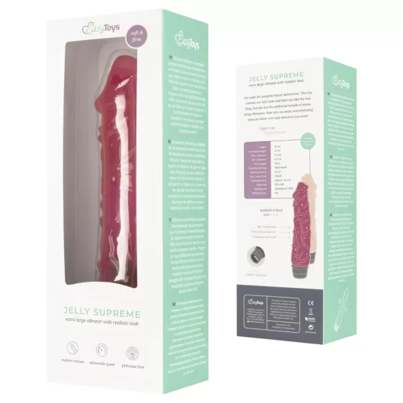 Easytoys Jelly Supreme - realistische vibrator - siliconen - roze