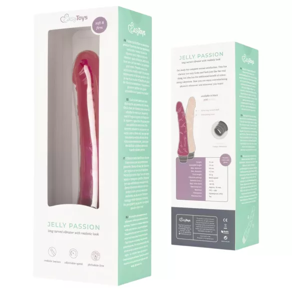 Easytoys Jelly Passion - realistische vibrator - siliconen - roze