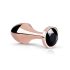 Rosy Gold Buttplug - anaal plug met zwarte steen (rosegoud)