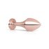 Rosy Gold Buttplug - anaal plug met zwarte steen (rosegoud)
