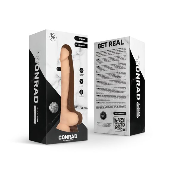 Real Fantasy Conrad - dildo met zuignap - vibrator - 20cm - huidkleur