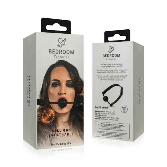 Bedroom Fantasies - mondknevel met ademgaten - zwart