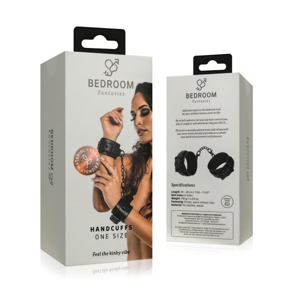 Bedroom Fantasies - polsboeien met ketting - zwart