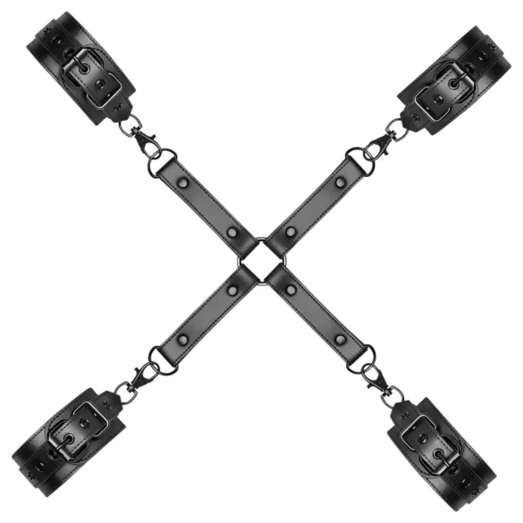 Bedroom Fantasies - bondage boeien set - pols- en enkelboeien - zwart