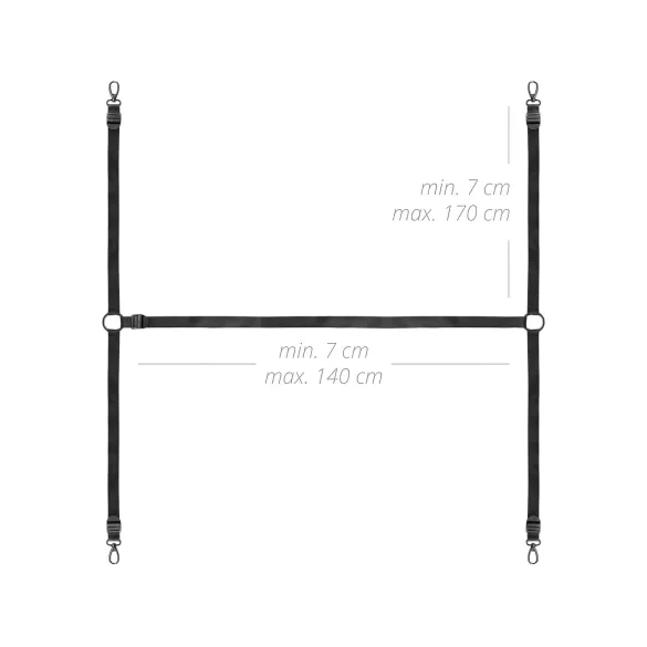 Bedroom Fantasies - bed bondage set - verstelbaar - zwart
