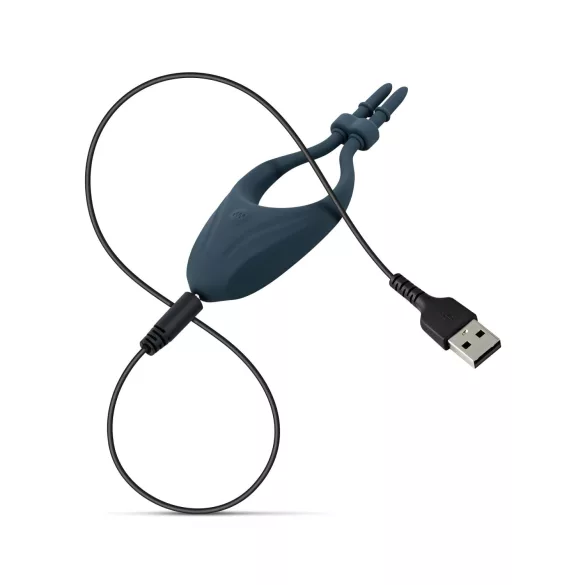 Boners - vibrerende verstelbare penisring - siliconen - blauw