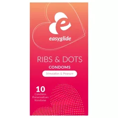 EasyGlide - condooms met ribbels en nopjes - 10 stuks