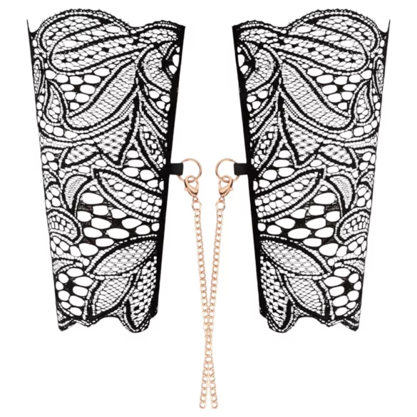 Rosy Gold - halsband en polsboeien set - zwart