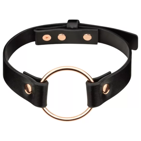 Rosy Gold - halsband - verstelbaar - zwart/roségoud