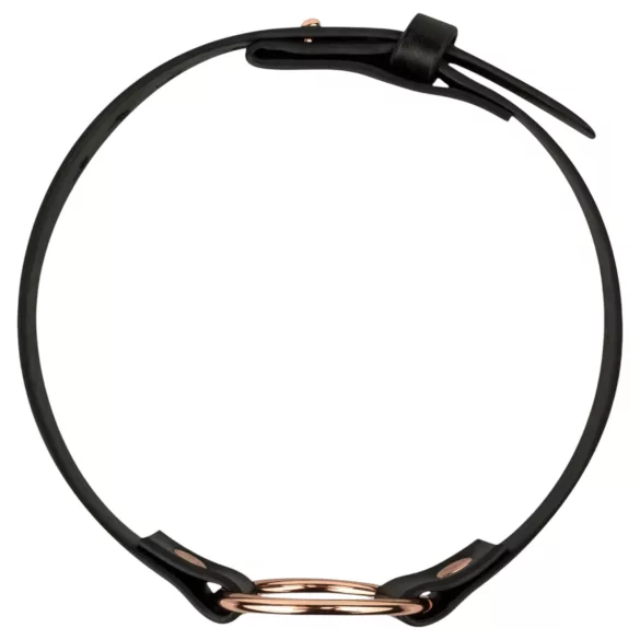 Rosy Gold - halsband - verstelbaar - zwart/roségoud