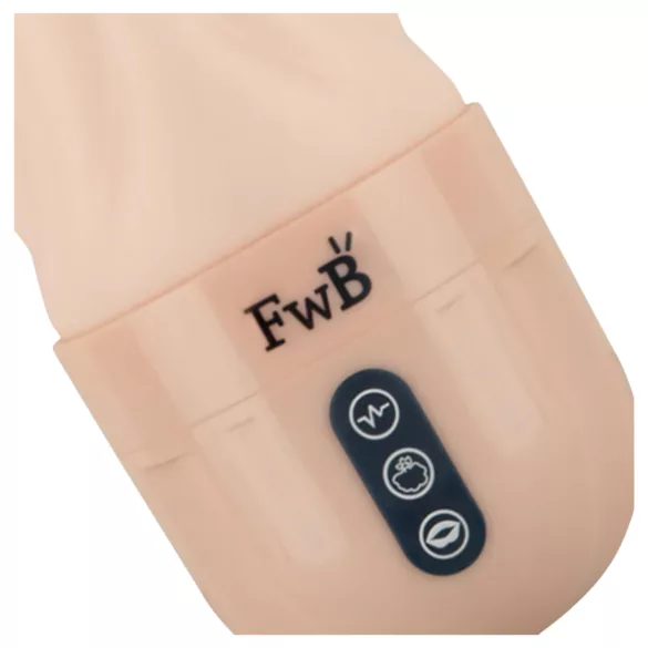FWB - kunstvagina - levensecht, vibrerend, zuigend - siliconen, natuurkleur