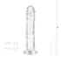 EasyToys - dildo - flexibel gel - transparant - 16 cm