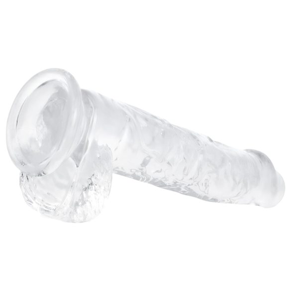 EasyToys - dildo met ballen - 13,5cm - transparant
