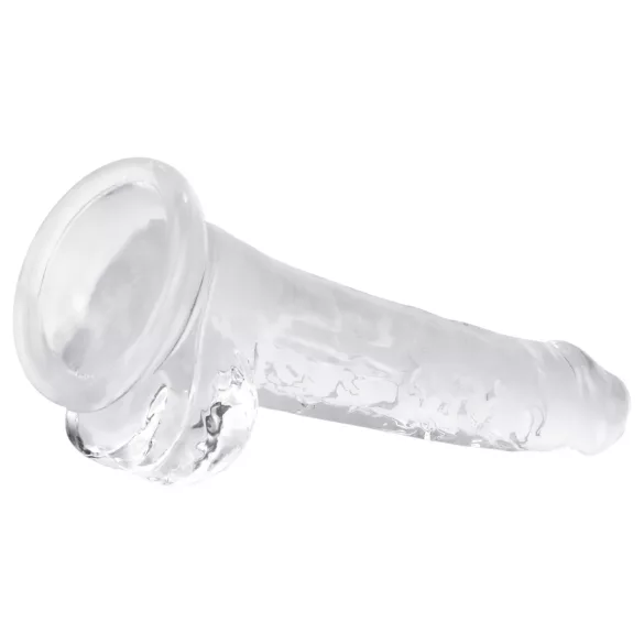 EasyToys - dildo met ballen - transparant - 17cm