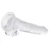 EasyToys - dildo met ballen - transparant - 17cm