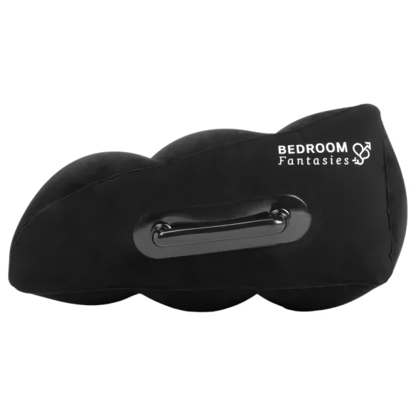 Bedroom Fantasies - opblaasbaar seksspeelkussen met handgrepen - zwart