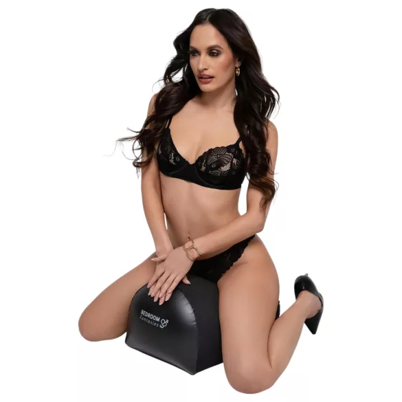 Bedroom Fantasies - opblaasbaar seksspeelgoed kussen - vibratorhouder - zwart
