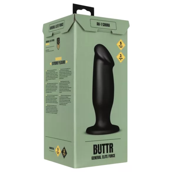 BUTTR AH-1 - anaal dildo met zuignap - zwart