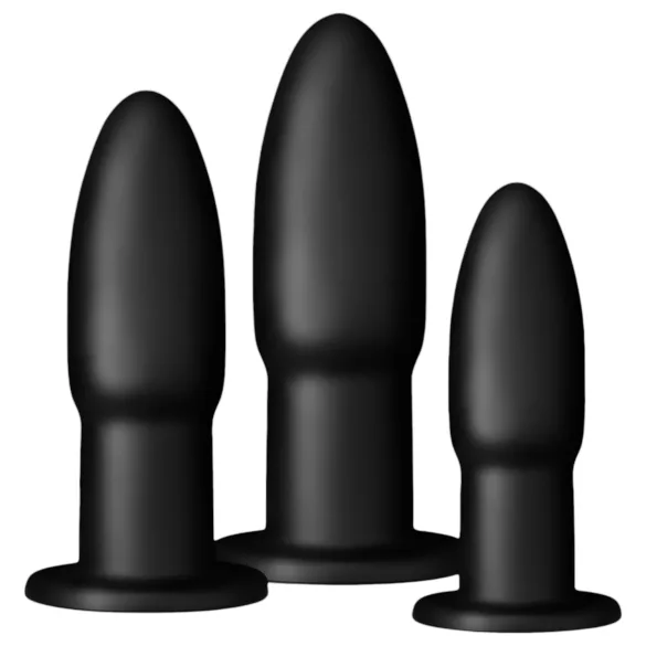 BUTTR - buttplug trainer set - anal training - siliconen - zwart