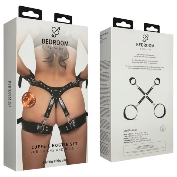 Bedroom Fantasies - hand- en dijbeen boeien - zwart