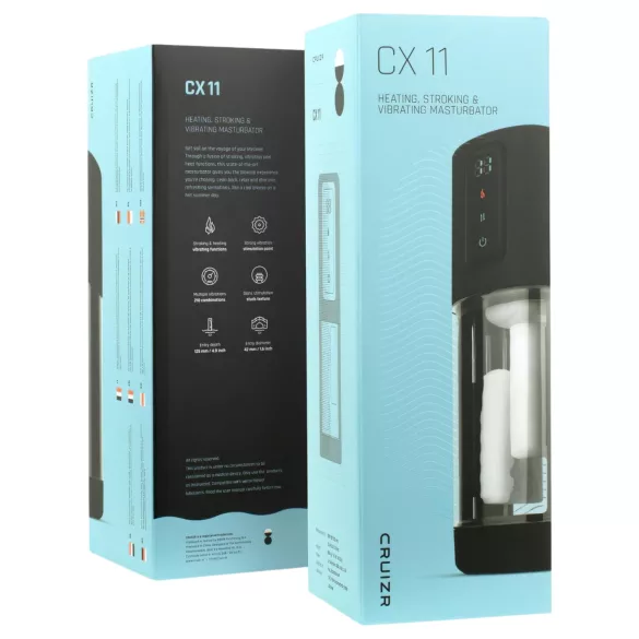 CRUIZR CX11 - verwarmende, strakke masturbator - zwart