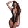 Christine - diep uitgesneden net body - (zwart) - XS-XL
