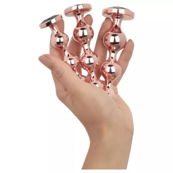 Rosy Gold - anale dildo set (rosegoud)