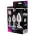 Gleaming Love - anaal plug set - 3 delig - zilver