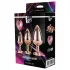 Gleaming Love - anaal plug set - hartvorm - rosegoud - 3 stuks