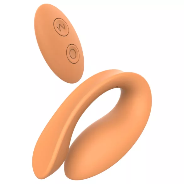 Glam - vibrerend partnerstaafje - afstandsbediening - oplaadbaar - oranje