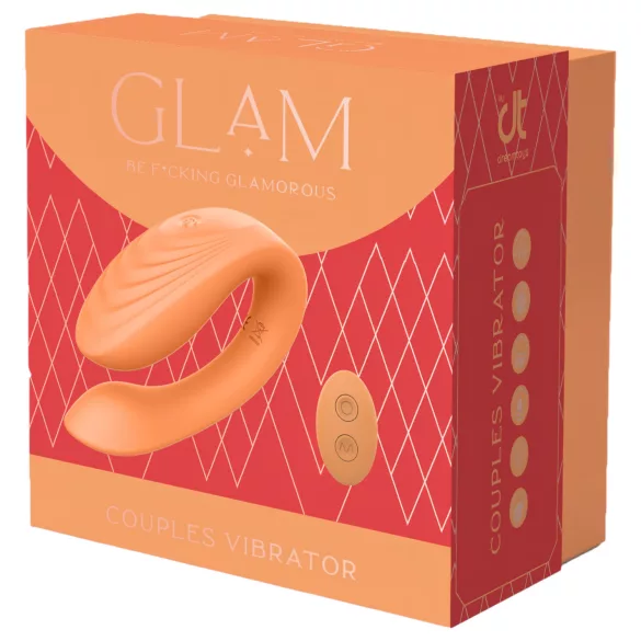Glam - vibrerend partnerstaafje - afstandsbediening - oplaadbaar - oranje