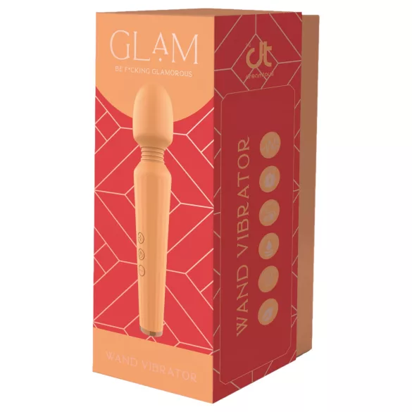 Glam - oplaadbare vibrator - massager - siliconen - oranje