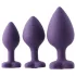 Flirts - anale training set - set van 3 buttplugs - siliconen paars