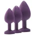 Flirts - anale training set - set van 3 buttplugs - siliconen paars