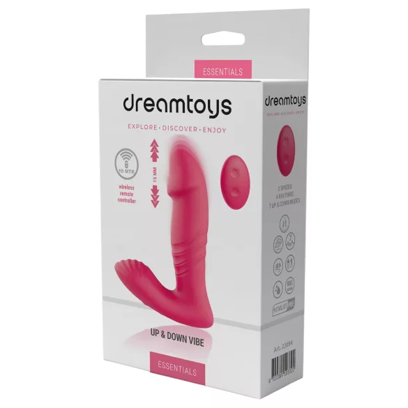 Dreamtoys - draagbare, op afstand bedienbare stootvibrator (roze)