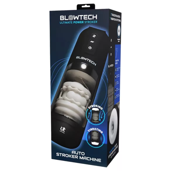 Dreamtoys Blowtech - vibrerende, op-en-neer bewegende masturbator (zwart)