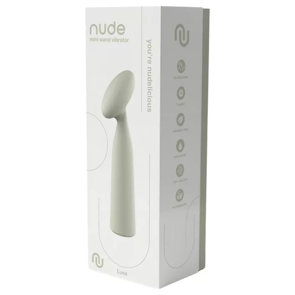 Nude Luna - mini wand vibrator - oplaadbaar - grijs