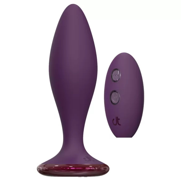 Glam - anale vibrator met afstandsbediening (paars)