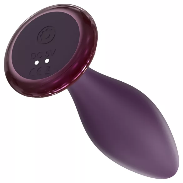 Glam - anale vibrator met afstandsbediening (paars)