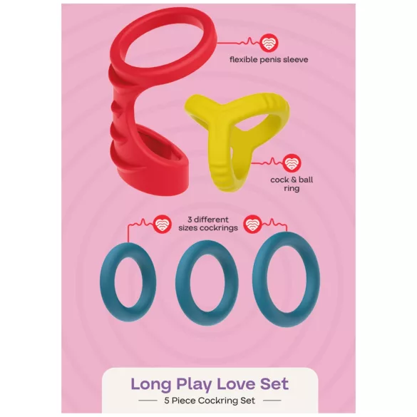 Dreamtoys Love Signal - penringenset (meerkleurig)