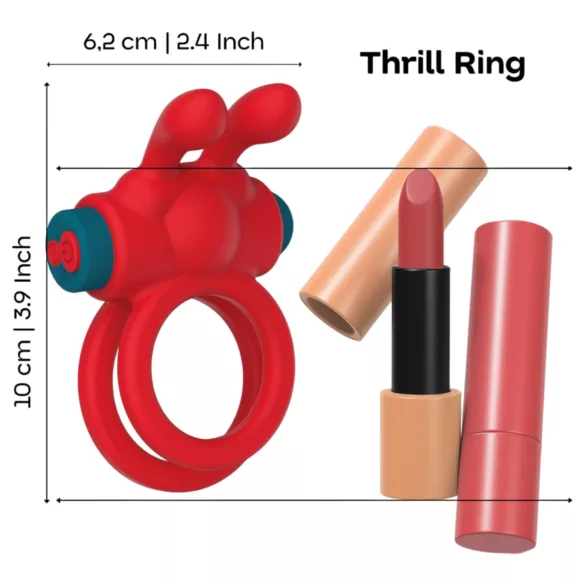 Dreamtoys Love Signal - vibrerende cockring (rood)