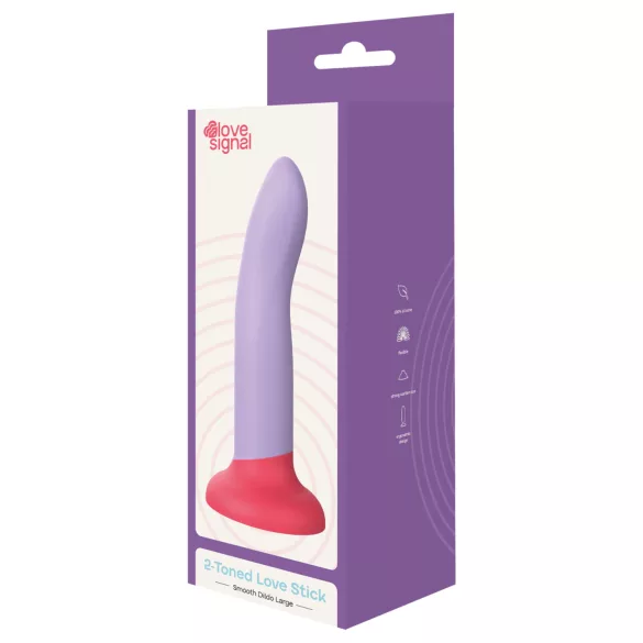 Dreamtoys Love Signal - tweekleurige siliconen dildo groot (paars)