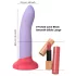 Dreamtoys Love Signal - tweekleurige siliconen dildo groot (paars)