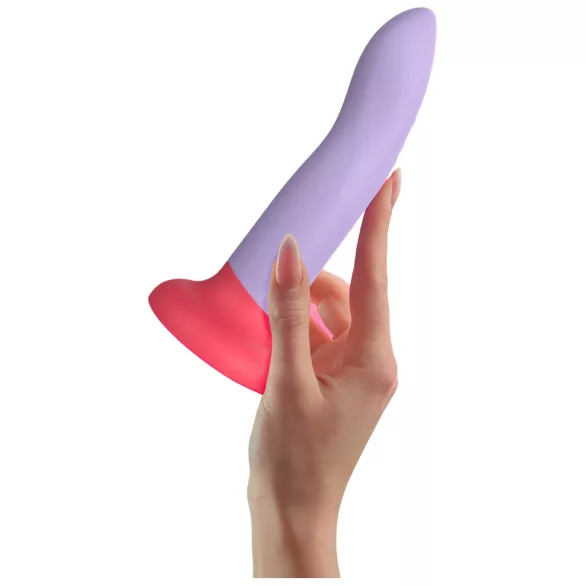 Dreamtoys Love Signal - tweekleurige siliconen dildo groot (paars)