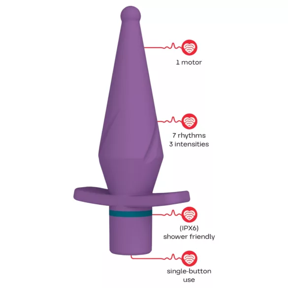 Dreamtoys Love Signal - vibrerende anale plug (paars)
