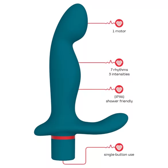 Dreamtoys Love Signal - prostaatmassager vibrator (turkoois)