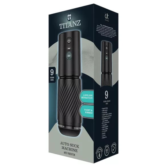 Titanz Auto Suck - automatische masturbator (zwart)